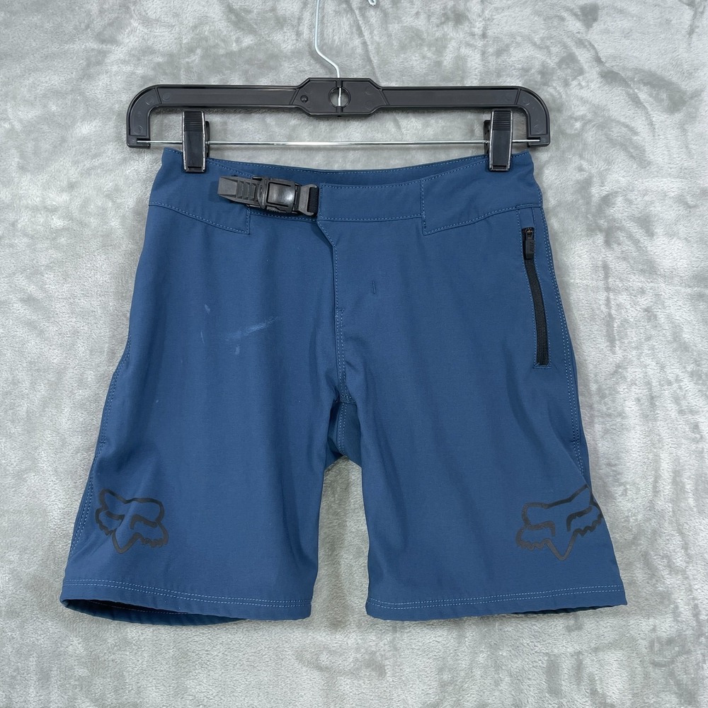 Fox Racing Shorts Youth Y24 Fox Defend Shorts Buckle MTB Blue STAIN!